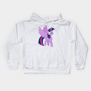 Twilight Sparkle flying down Kids Hoodie